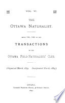The Ottawa Naturalist