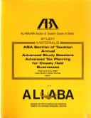 ABA Section of Taxation Annual Advanced Study Sessions