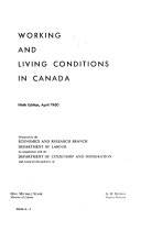 Working and Living Conditions in Canada Book PDF