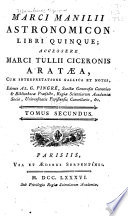 Marci Manilii Astronomicon libri quinque
