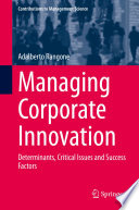 Managing Corporate Innovation Book