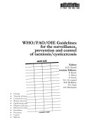 WHO FAO OIE Guidelines for the Surveillance  Prevention and Control of Taeniosis cysticercosis Book