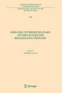 John Dee  Interdisciplinary Studies in English Renaissance Thought