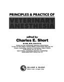 Principles   Practice of Veterinary Anesthesia Book