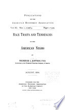 Race Traits and Tendencies of the American Negro Book PDF