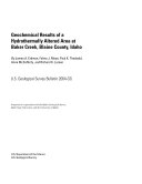 Geochemical Results of a Hydrothermally Altered Area at Baker Creek, Blaine County, Idaho