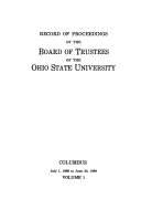 Record of Proceedings of the Board of Trustees of the Ohio ...