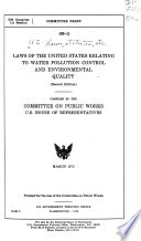 Laws of the United States Relating to Water Pollution Control and Environmental Quality