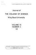 Journal of the College of Science  King Saud University