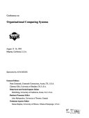 Conference on Organizational Computing Systems Book