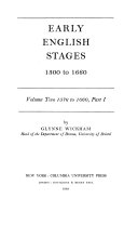 Early English Stages  1300 to 1660