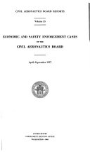 Economic Decisions of the Civil Aeronautics Board