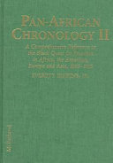 Pan-African Chronology II