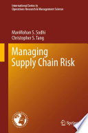 Managing Supply Chain Risk Book