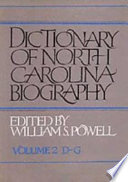 Dictionary Of North Carolina Biography