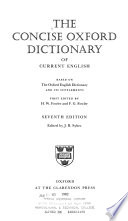 The Concise Oxford Dictionary PDF Book By W.H. ed Fowler