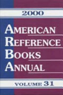 American Reference Books Annual 2000