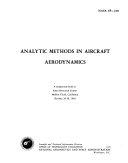 Analytic Methods in Aircraft Aerodynamics