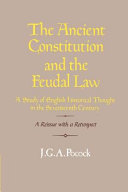 The Ancient Constitution and the Feudal Law Pdf/ePub eBook