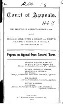 New York Court of Appeals  Records and Briefs 