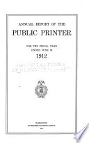 Annual Report of the Public Printer    