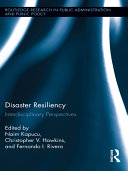 Disaster Resiliency: Interdisciplinary Perspectives