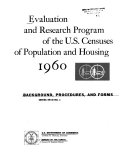Evaluation and Research Program of the U.S. Census of Population and Housing, 1960