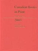 Canadian Books In Print 2003