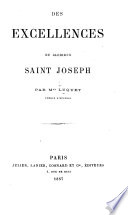 Des excellences du glorieux Saint Joseph Book PDF