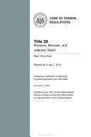 2018 CFR Annual Print Title 38 Pensions, Bonuses, and Veterans’ Relief Part 18 to End [Pdf/ePub] eBook