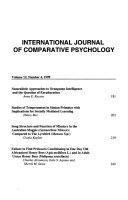 International Journal of Comparative Psychology