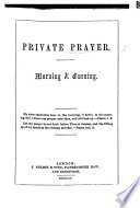 Private Prayer  Morning and Evening Book
