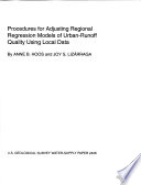 Procedures for Adjusting Regional Regression Models of Urban-runoff Quality Using Local Data