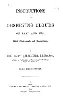 Instructions for Observing Clouds on Land and Sea