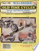 WALNECK S CLASSIC CYCLE TRADER  MARCH 1988
