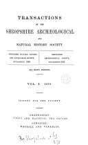 Transactions of the Shropshire Archaeological and Natural History Society