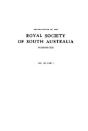 Transactions of the Royal Society of South Australia  Incorporated Book