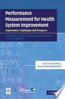 Performance Measurement for Health System Improvement Book