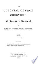 The Colonial Church chronicle  and missionary journal  July 1847 Dec  1874