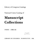 National Union Catalog Of Manuscript Collections