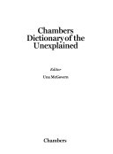Read Pdf Chambers Dictionary of the Unexplained