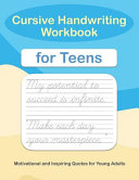 Cursive Handwriting Workbook for Teens Book