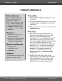 Biography Strategy Lesson--Animal Comparison