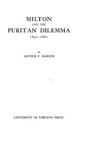Milton and the Puritan Dilemma, 1641-1660
