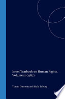 Israel Yearbook On Human Rights Volume 17 1987 
