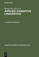 Applied Cognitive Linguistics  Language pedagogy
