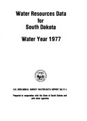 Water Resources Data for South Dakota