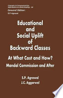 Educational and Social Uplift of Backward Classes