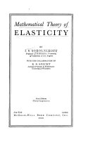 Mathematical Theory of Elasticity Book