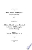 Bulletin of the Free Library of Philadelphia